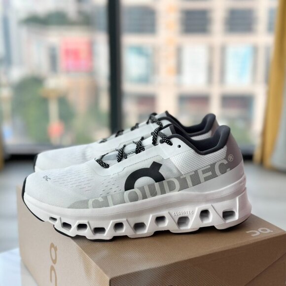 On Running Cloudtec White and Black Sneakers - Picture 2 of 9